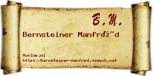 Bernsteiner Manfréd névjegykártya